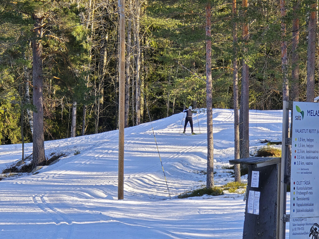 Melassuolla tehty tykkilumi on levitetty laduksi.