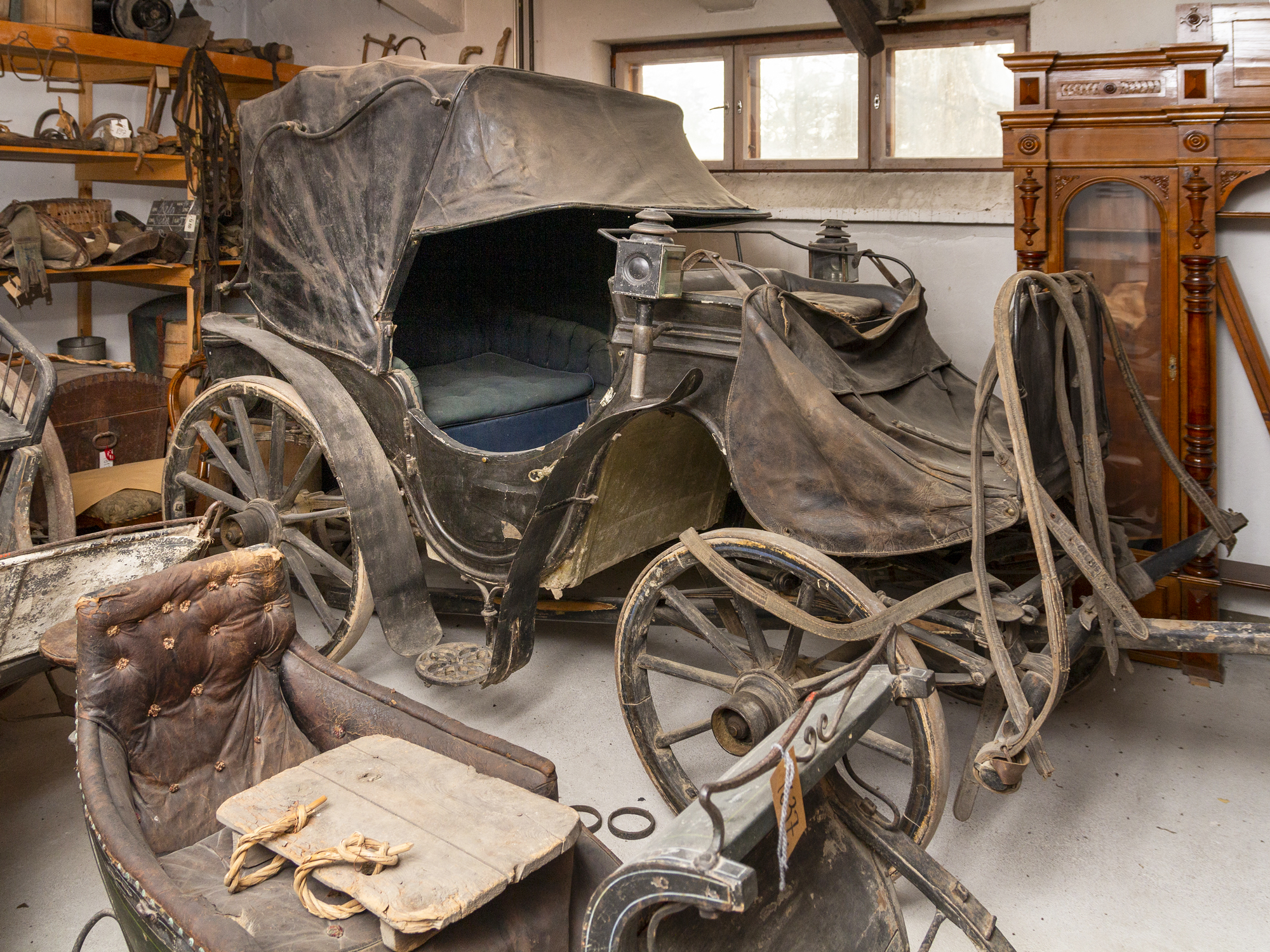 Melkkilän kartanon suruvaunut.