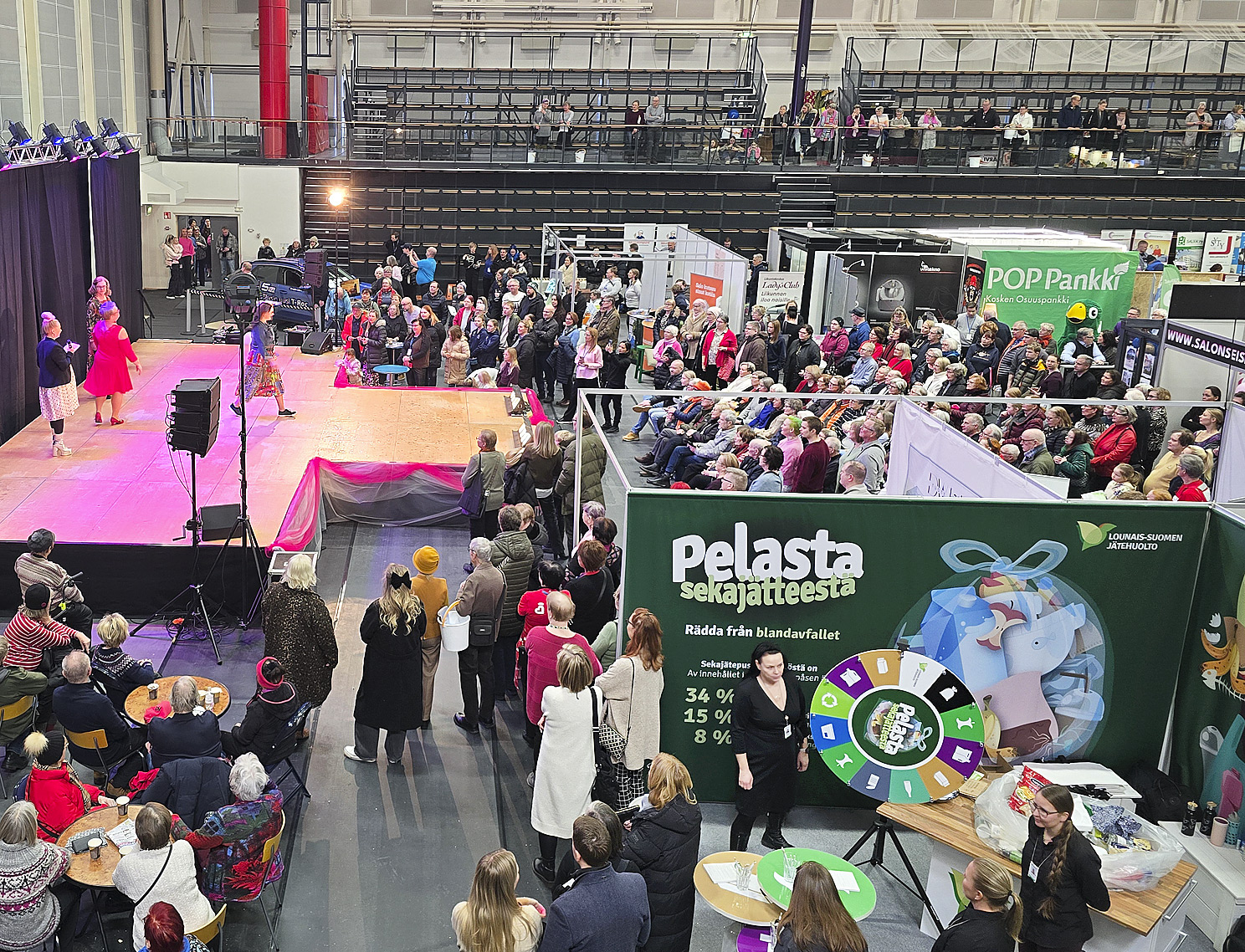 Lounais-Suomen Jätehuolto toi sekajäteasiaa esille talvella Salon messuilla.